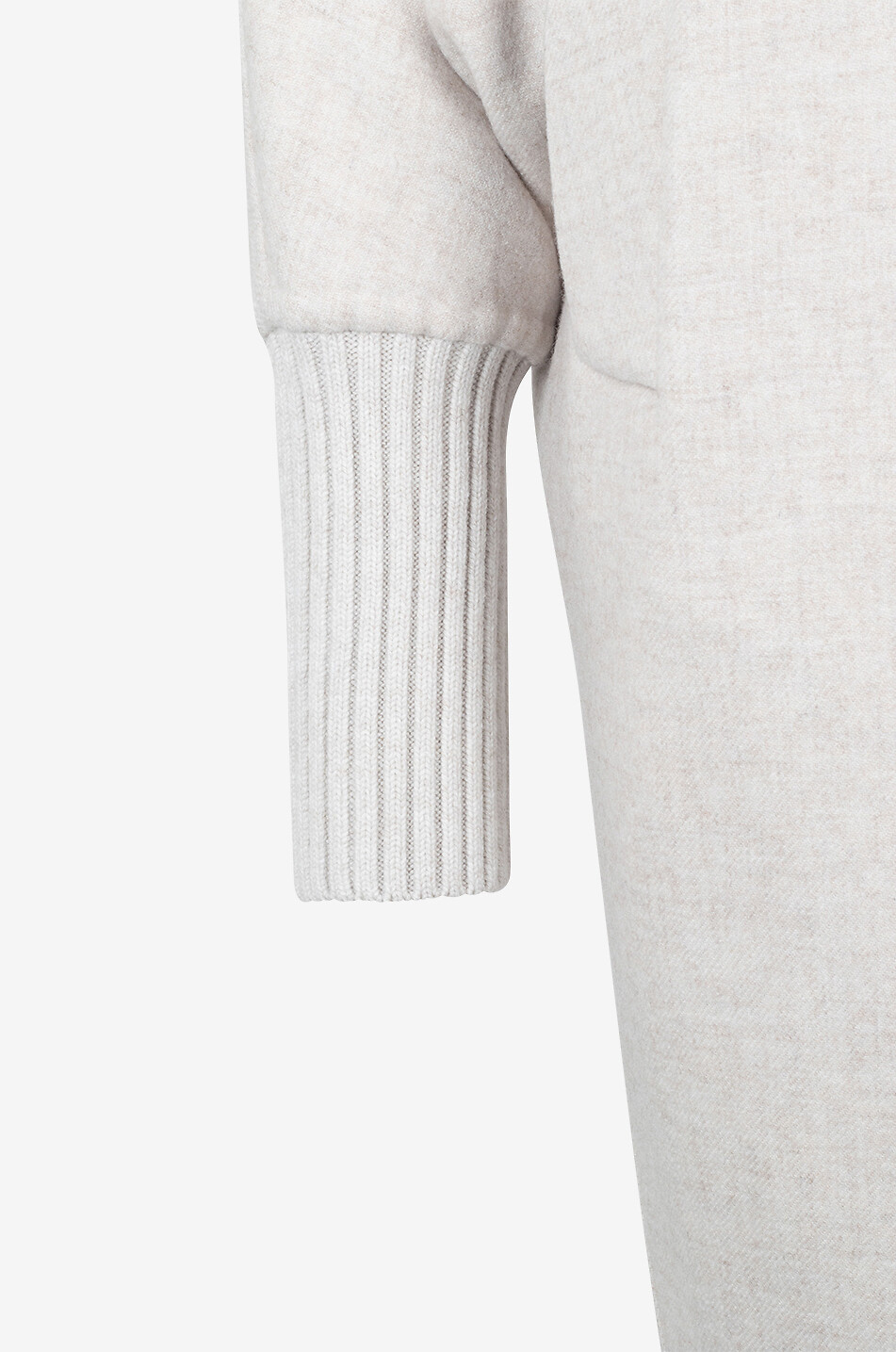 BRUNELLO CUCINELLI Cosy oversize cashmere coat with rib knit cuffs Women LIGHT GREY 3