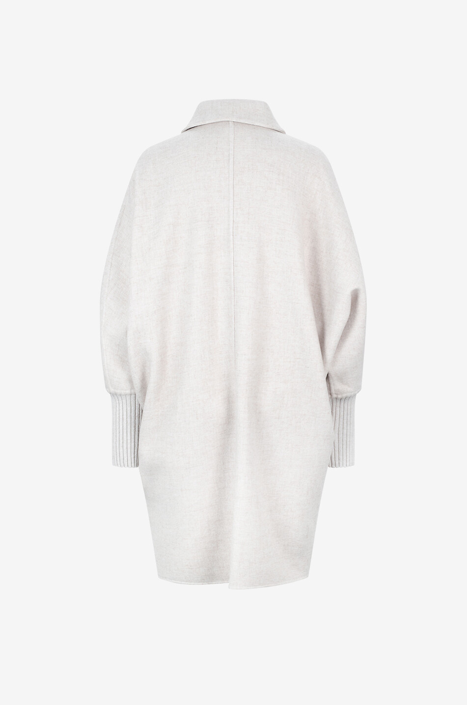 BRUNELLO CUCINELLI Cosy oversize cashmere coat with rib knit cuffs Women LIGHT GREY 2