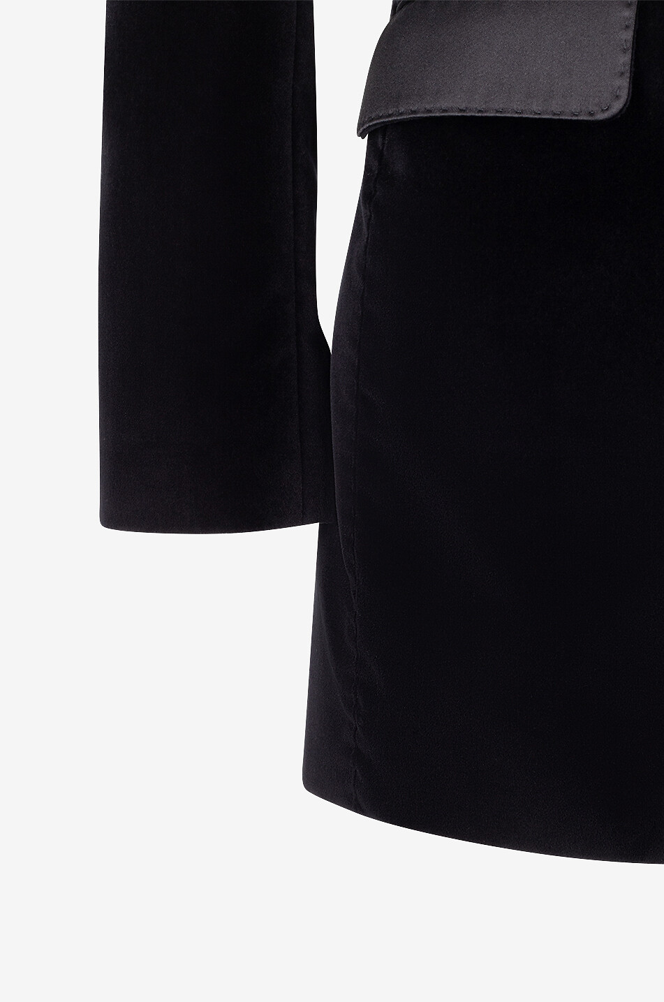 DOLCE & GABBANA Turlington cinched-waist velvet tuxedo jacket Women BLACK 3