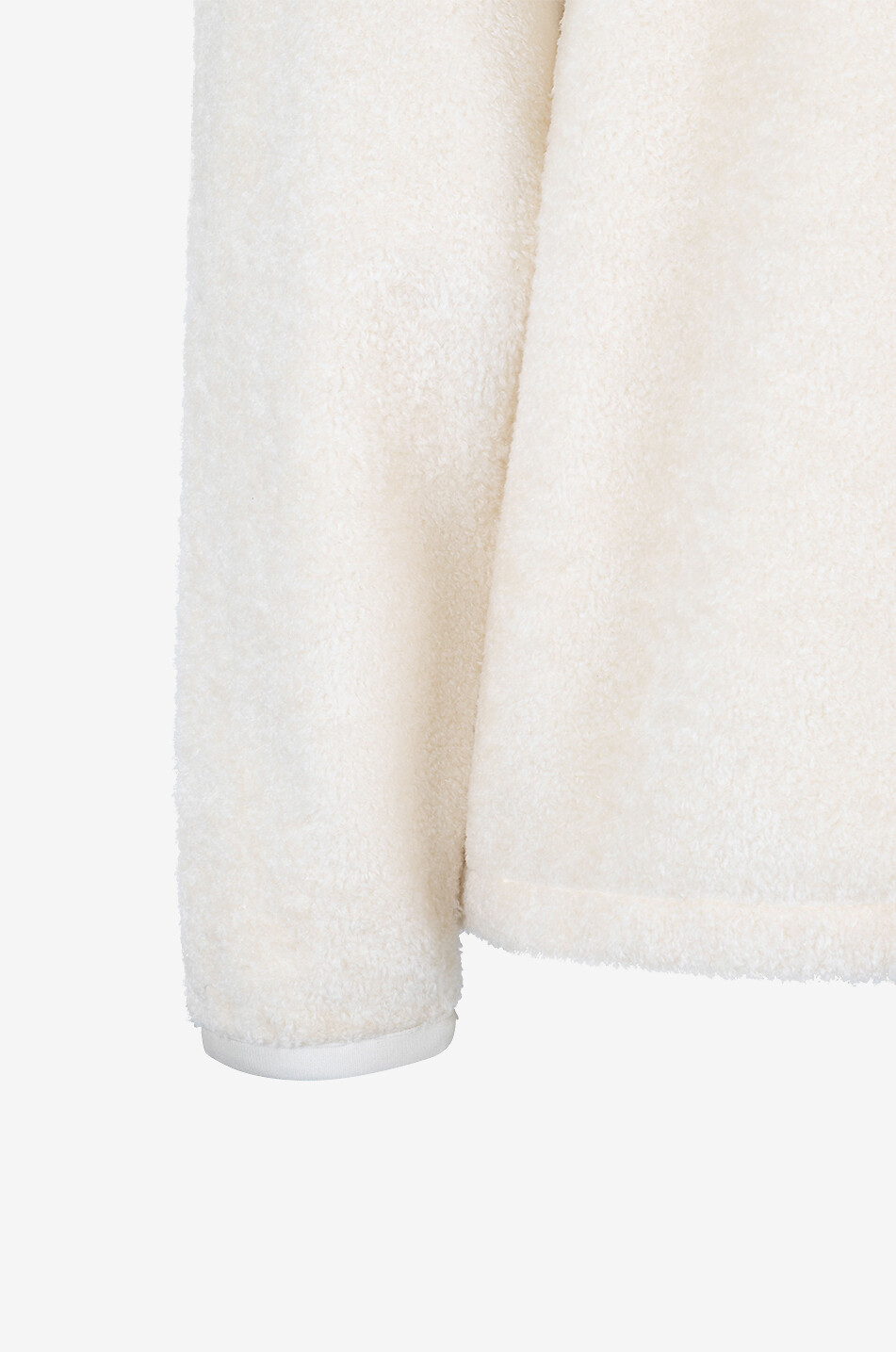MONCLER Sweat-shirt à capuche oversize en polaire bouclette Femme BLANC 3