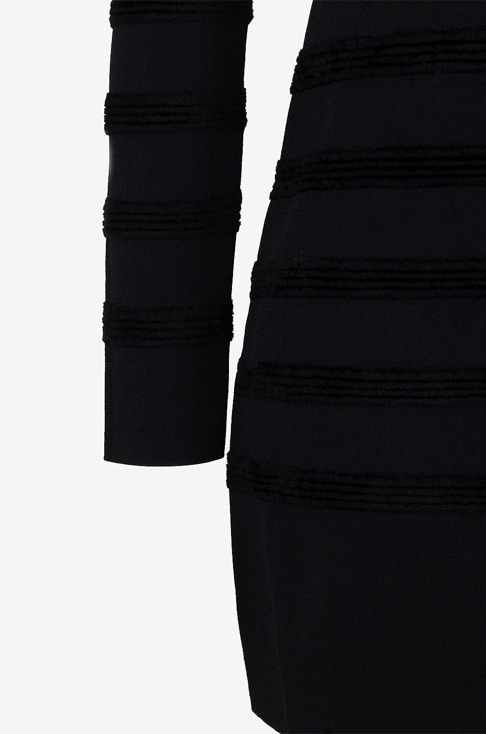 TOM FORD Mini sheath knit dress with velvet stripes Women BLACK 3