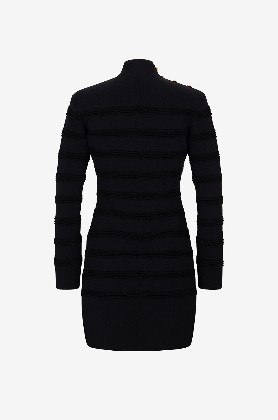 TOM FORD Mini sheath knit dress with velvet stripes Women BLACK 2