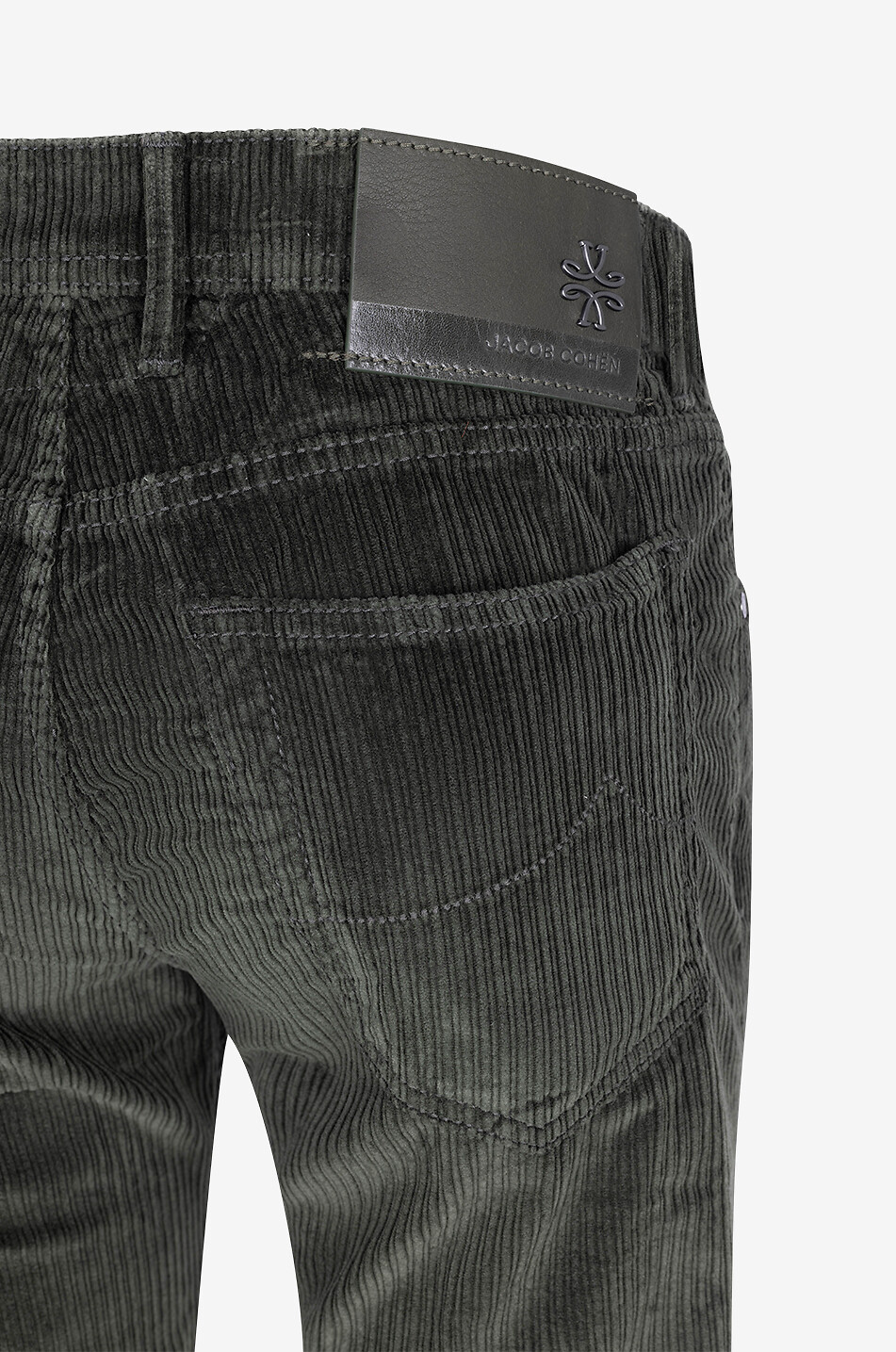 JACOB COHEN Bard cotton and modal corduroy slim fit trousers Men MEDIUM GREEN 3
