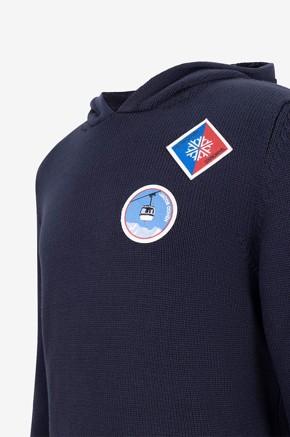 Cotton and virgin wool hooded sweatshirt