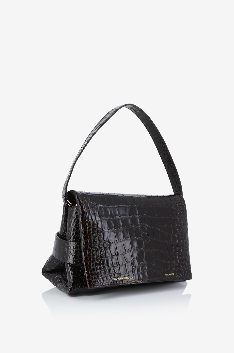 VICTORIA BECKHAM Handtasche aus Leder in Kroko-Optik B Pouch Damen DUNKELBRAUN 2