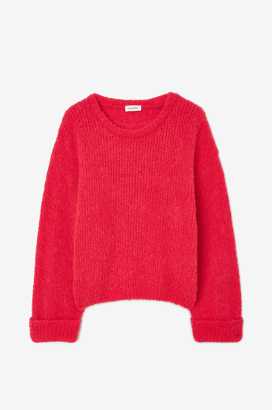 AMERICAN VINTAGE Pull à col rond en laine Zolly Femme ROUGE 1
