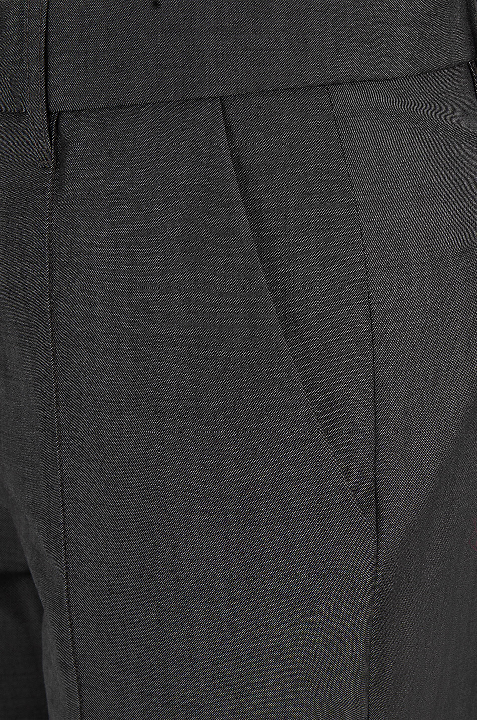 BARBARA BUI Zigarettenhose aus Wolle Damen MITTELGRAU 3