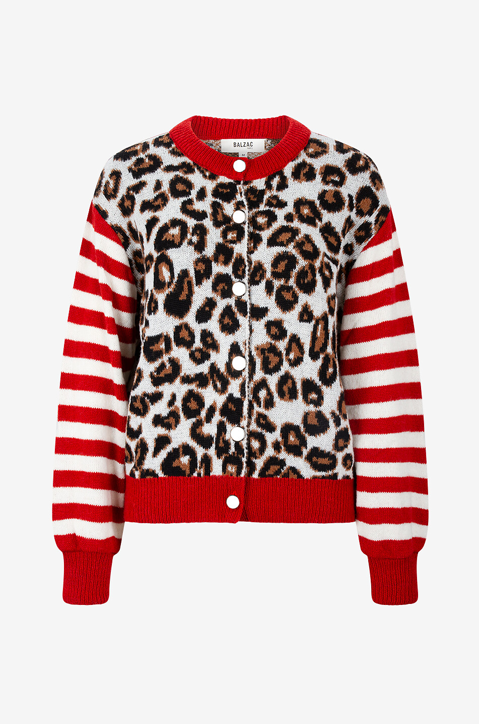 BALZAC PARIS Cardigan jacquard ample Idole Femme ROUGE 1