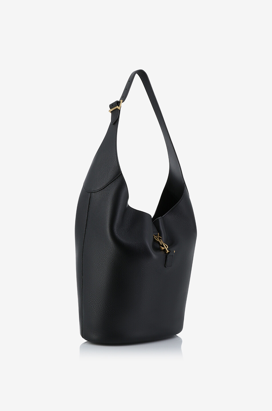 Le 5 a 7 grained leather hobo bag SAINT LAURENT PARIS Bongenie