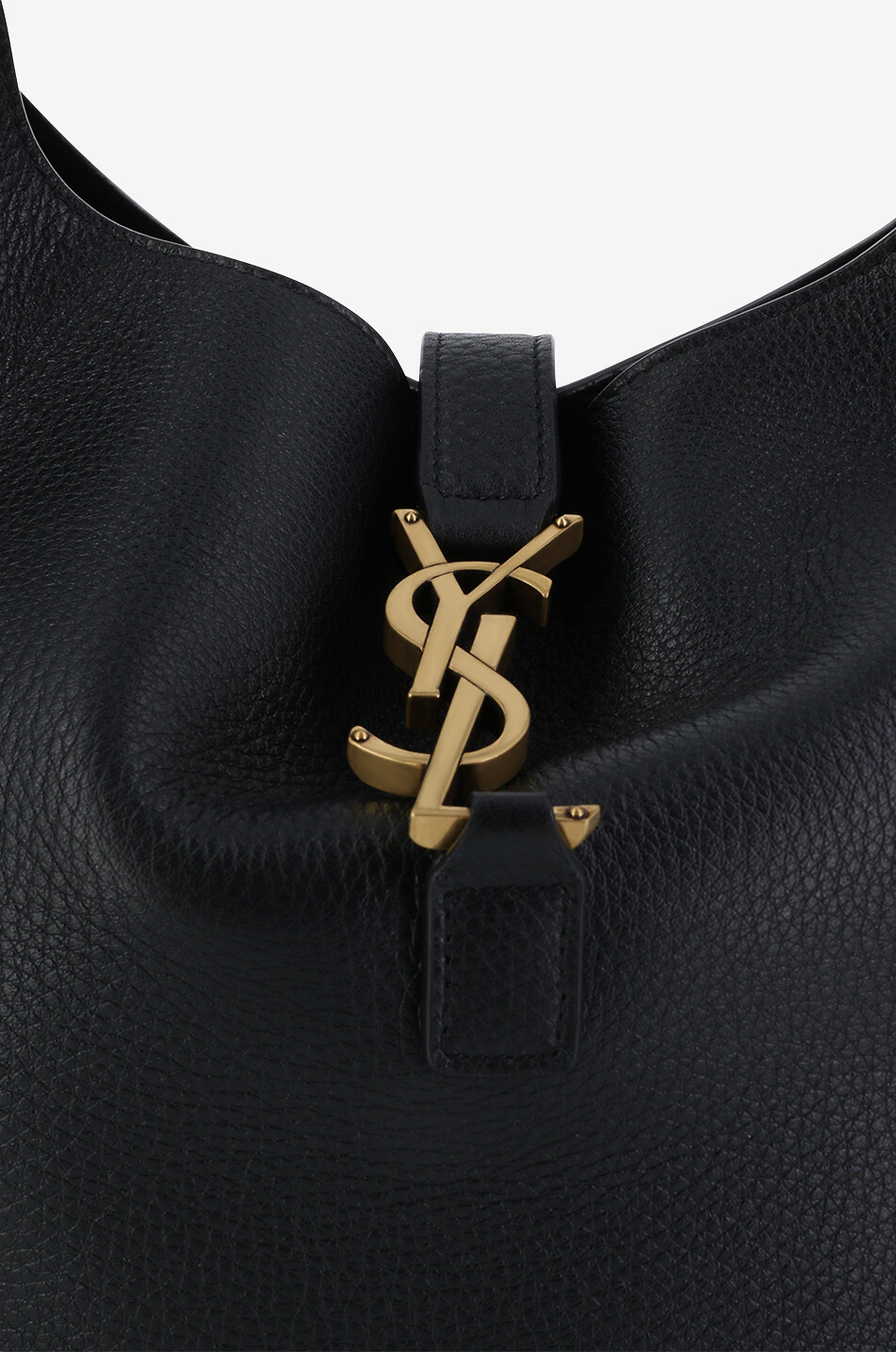 SAINT LAURENT PARIS Hobo-Tasche aus genarbtem Leder Le 5 à 7 Damen SCHWARZ 5