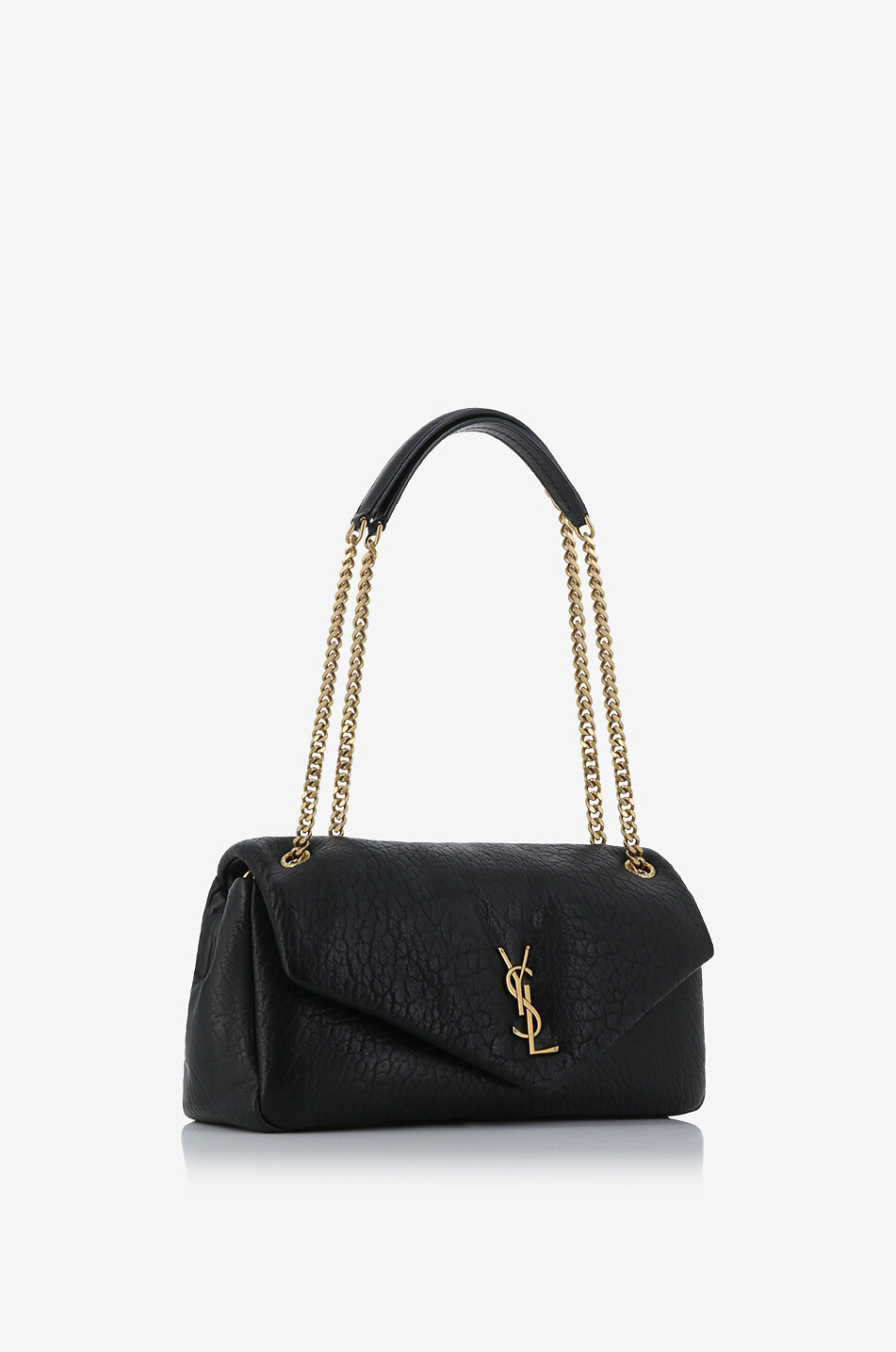 Calypso Medium grained lambskin shoulder bag SAINT LAURENT PARIS Bongenie