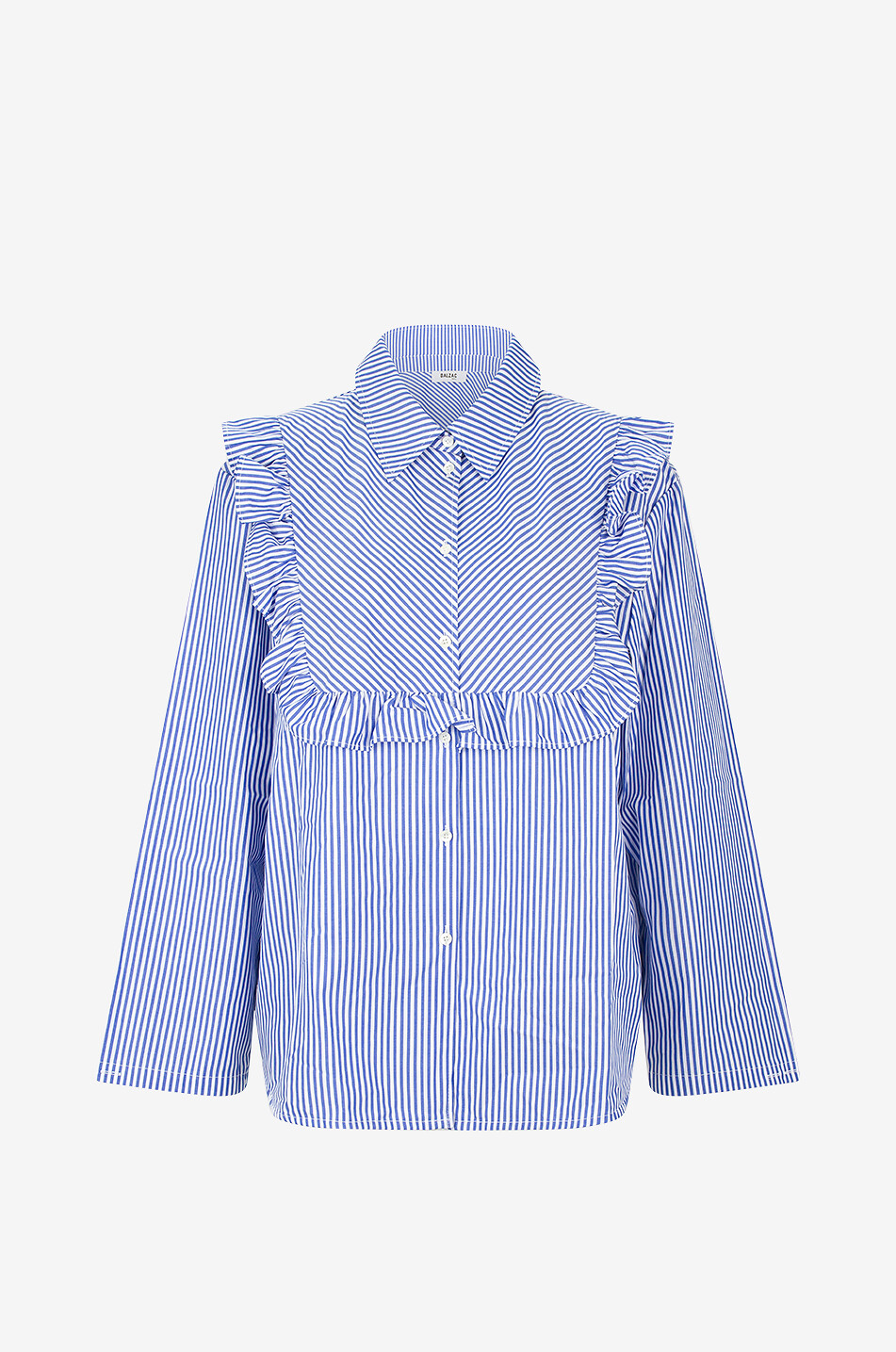 BALZAC PARIS Blouse à manches longues en coton biologique Cassi Femme BLEU 1