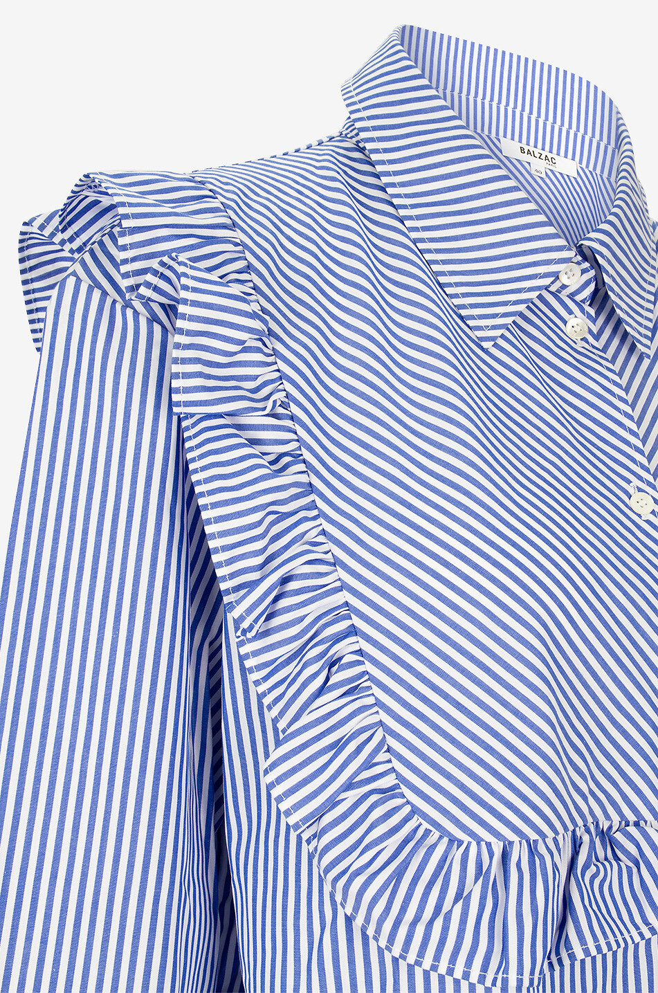 BALZAC PARIS Blouse à manches longues en coton biologique Cassi Femme BLEU 3