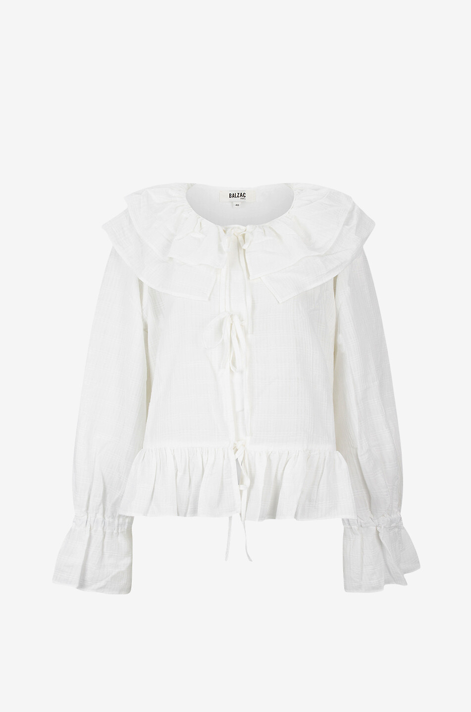 EcoVecro Belva organic cotton and viscose long-sleeved blouse