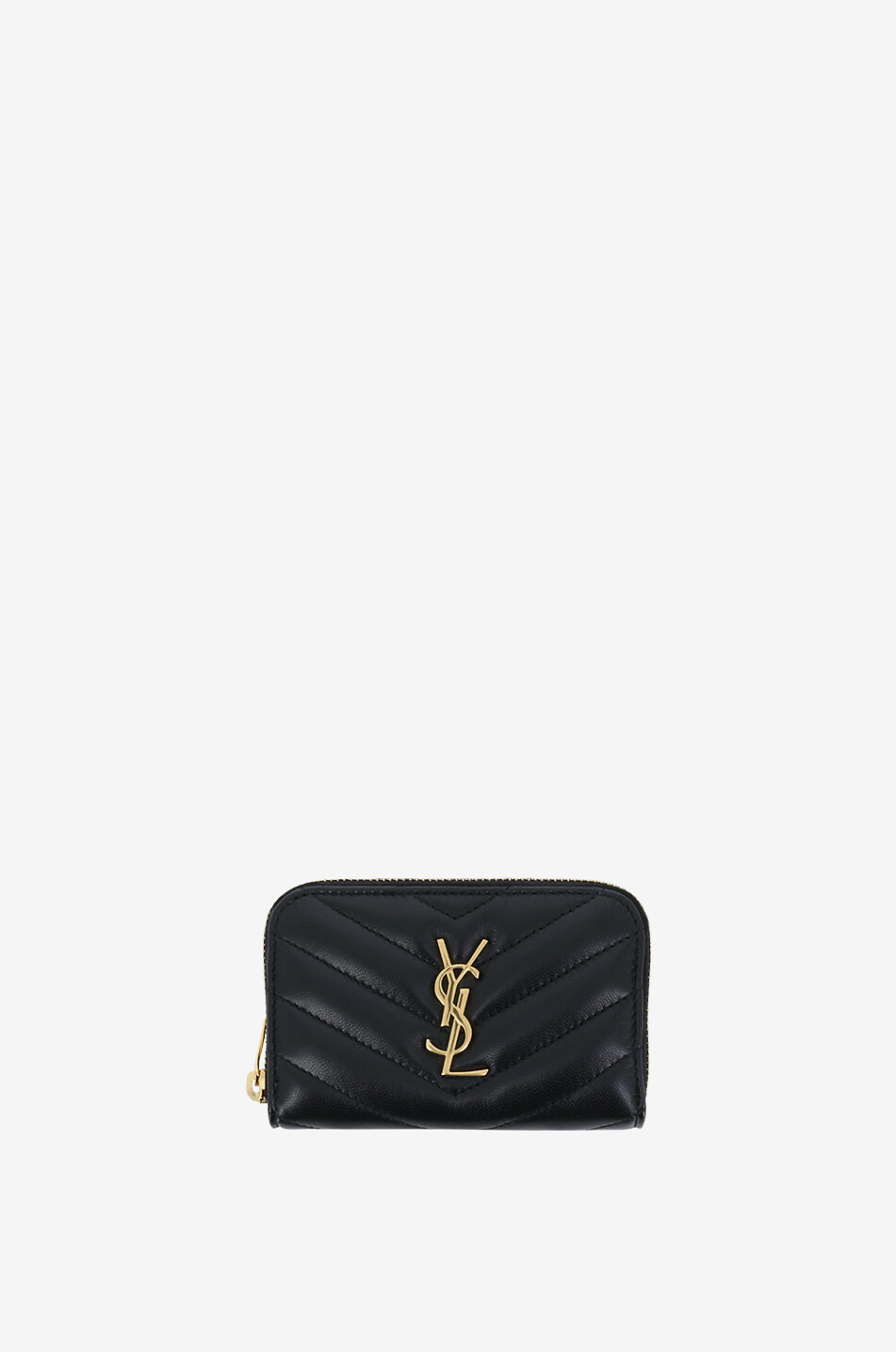 Mini-Brieftasche aus gestepptem Leder mit Zip Cassandre