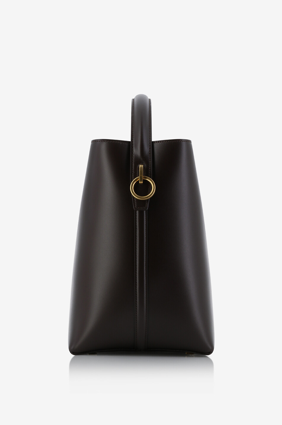 SAINT LAURENT PARIS Bucket-Tasche aus Glattleder Le 37 Damen DUNKELBRAUN 4