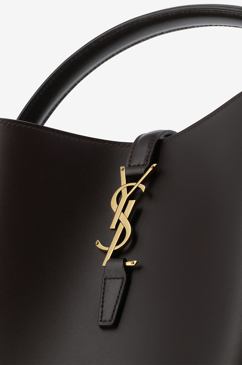 SAINT LAURENT PARIS Bucket-Tasche aus Glattleder Le 37 Damen DUNKELBRAUN 6