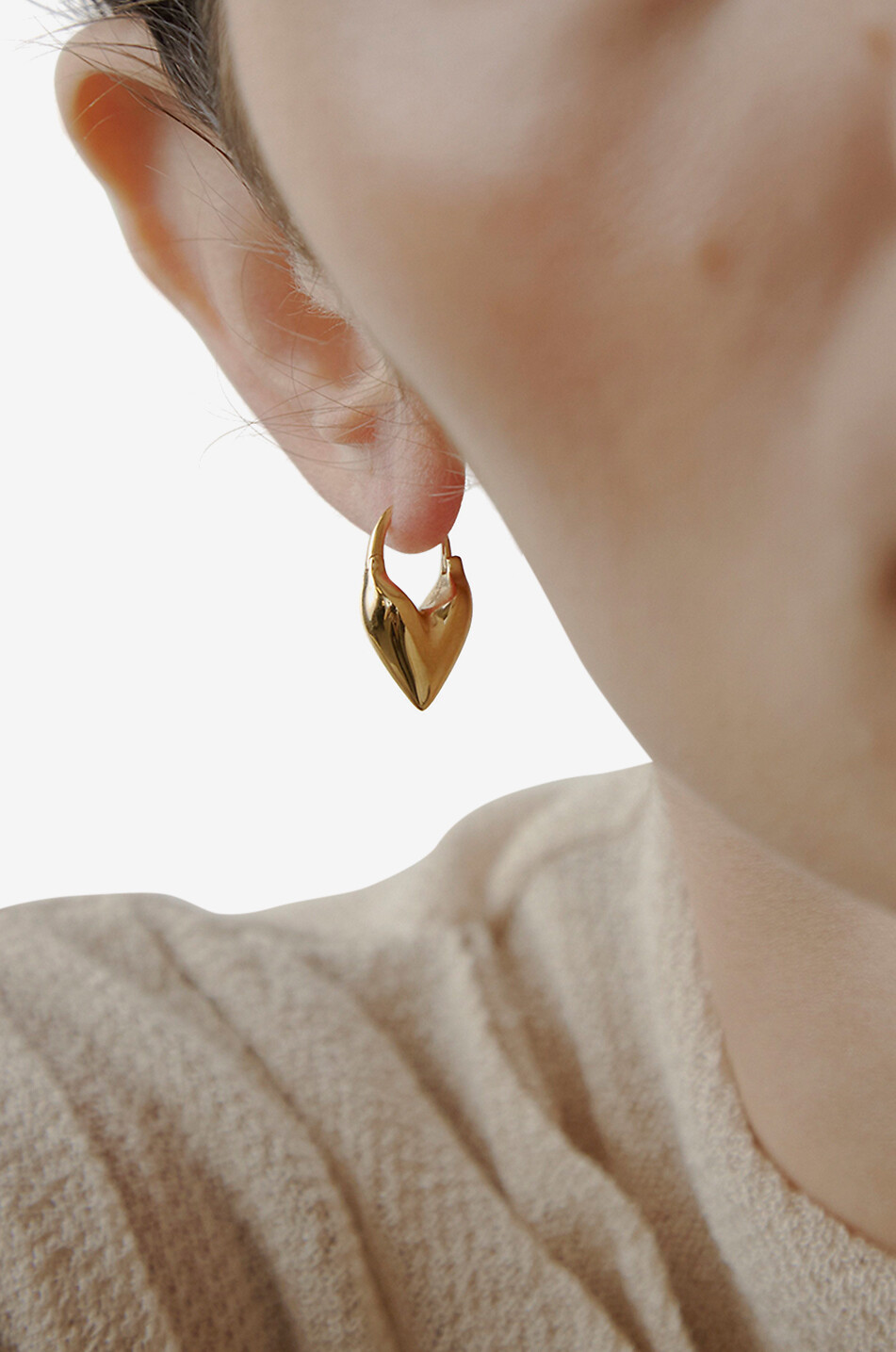 OTIUMBERG Créoles en argent doré Roscida Heart Femme DORE 3