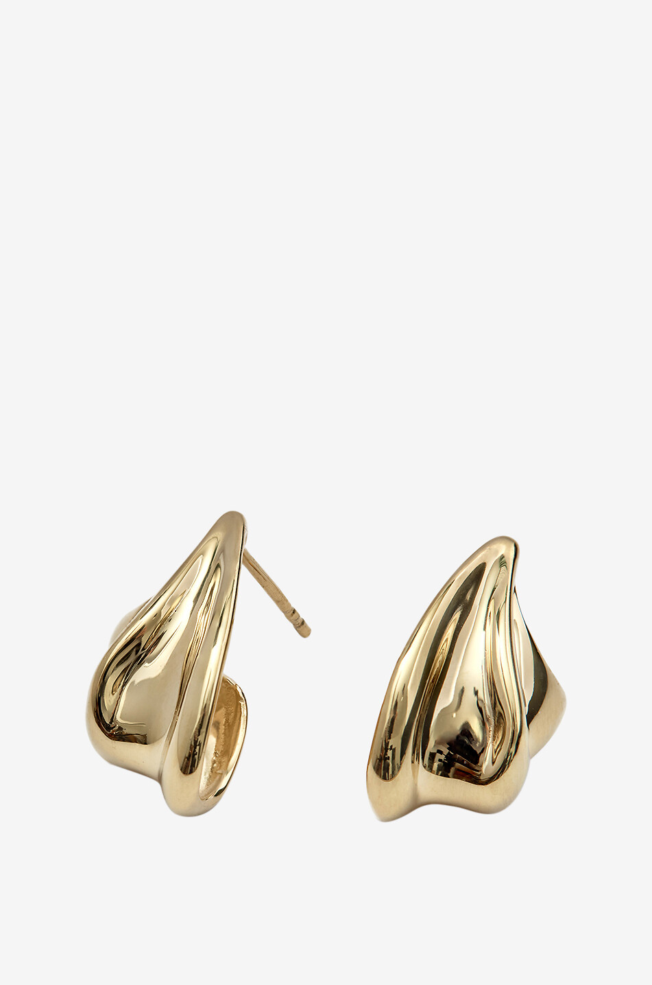 Boucles d'oreilles en argent doré Wave