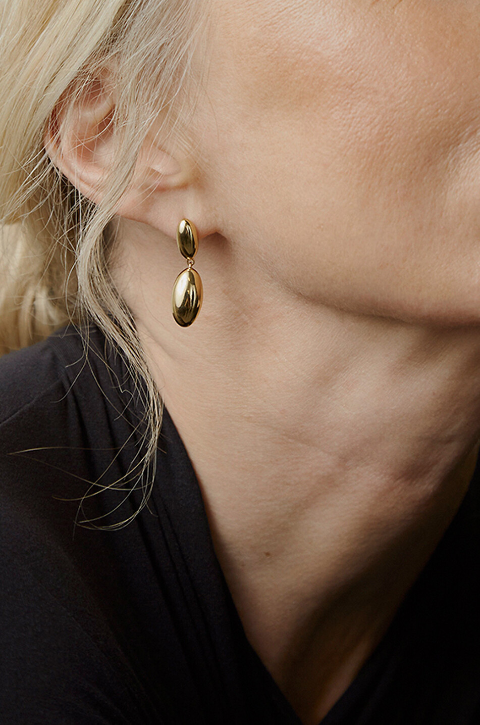 OTIUMBERG Boucles d'oreilles en argent doré Pebble Drop Femme DORE 2