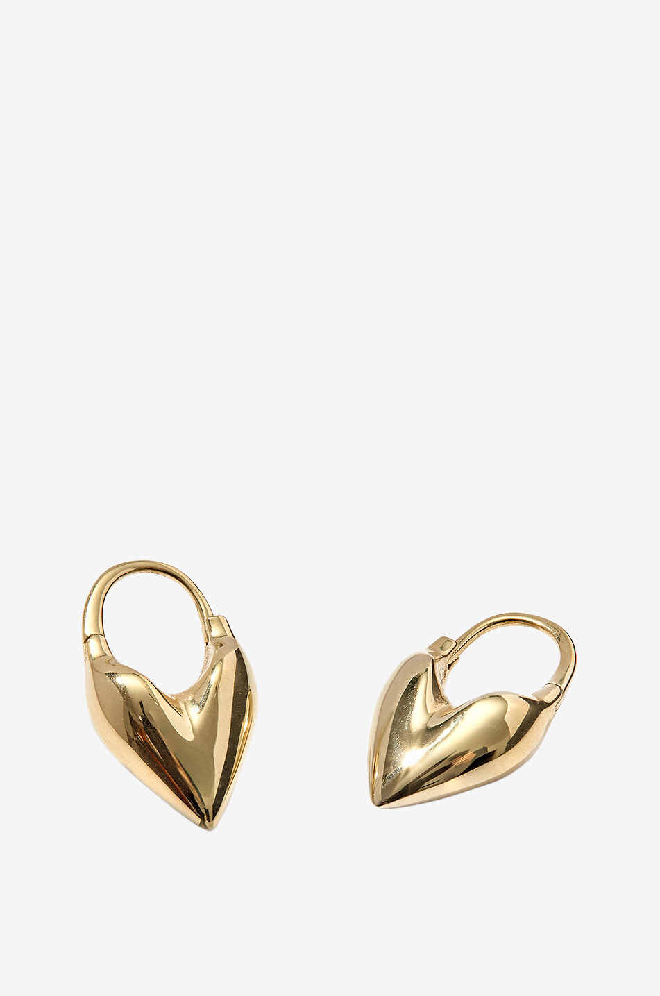 Créoles en argent doré Roscida Heart