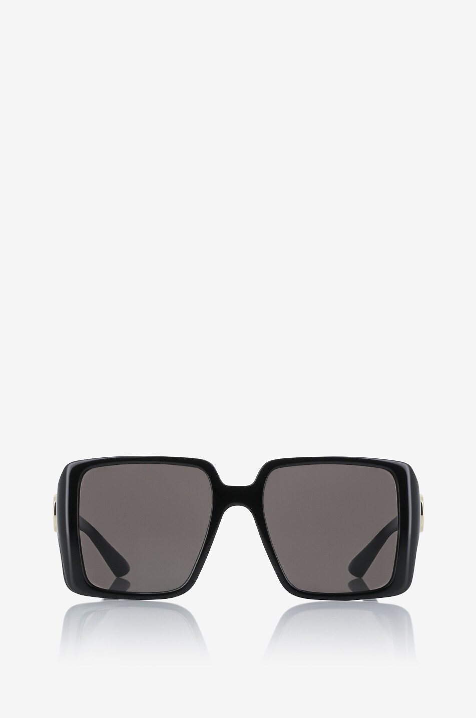 GUCCI Quadratische Sonnenbrille mit goldenem GG Monogramm Damen SCHWARZ 1