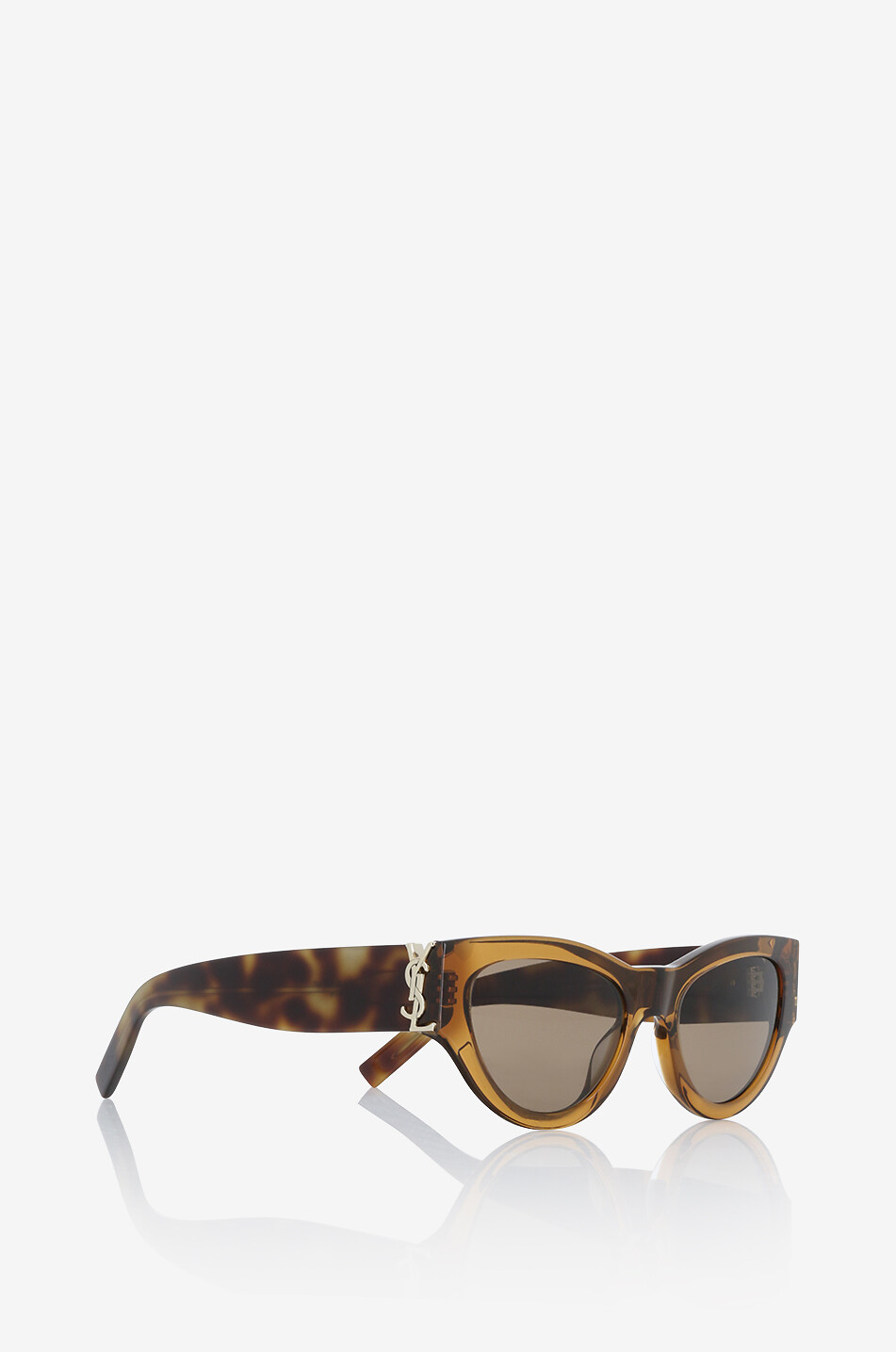 SAINT LAURENT PARIS Katzenaugensonnenbrille in Schildpatt-Optik SL M94 Damen BRAUN 2