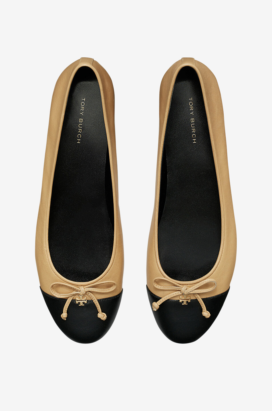 TORY BURCH Ballerinas mit runder kontrastierender Kappe Damen BEIGE 3