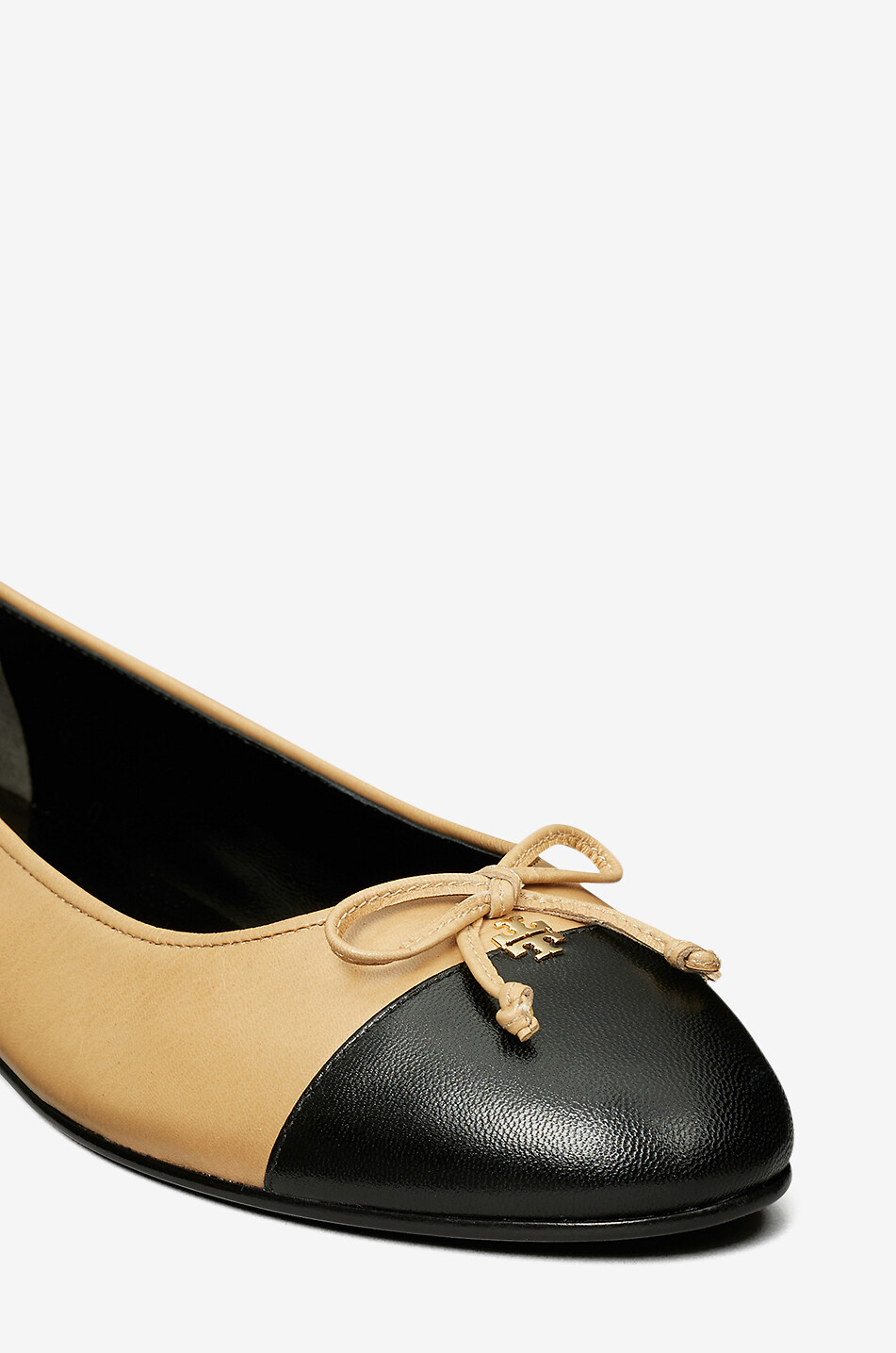 TORY BURCH Ballerinas mit runder kontrastierender Kappe Damen BEIGE 4