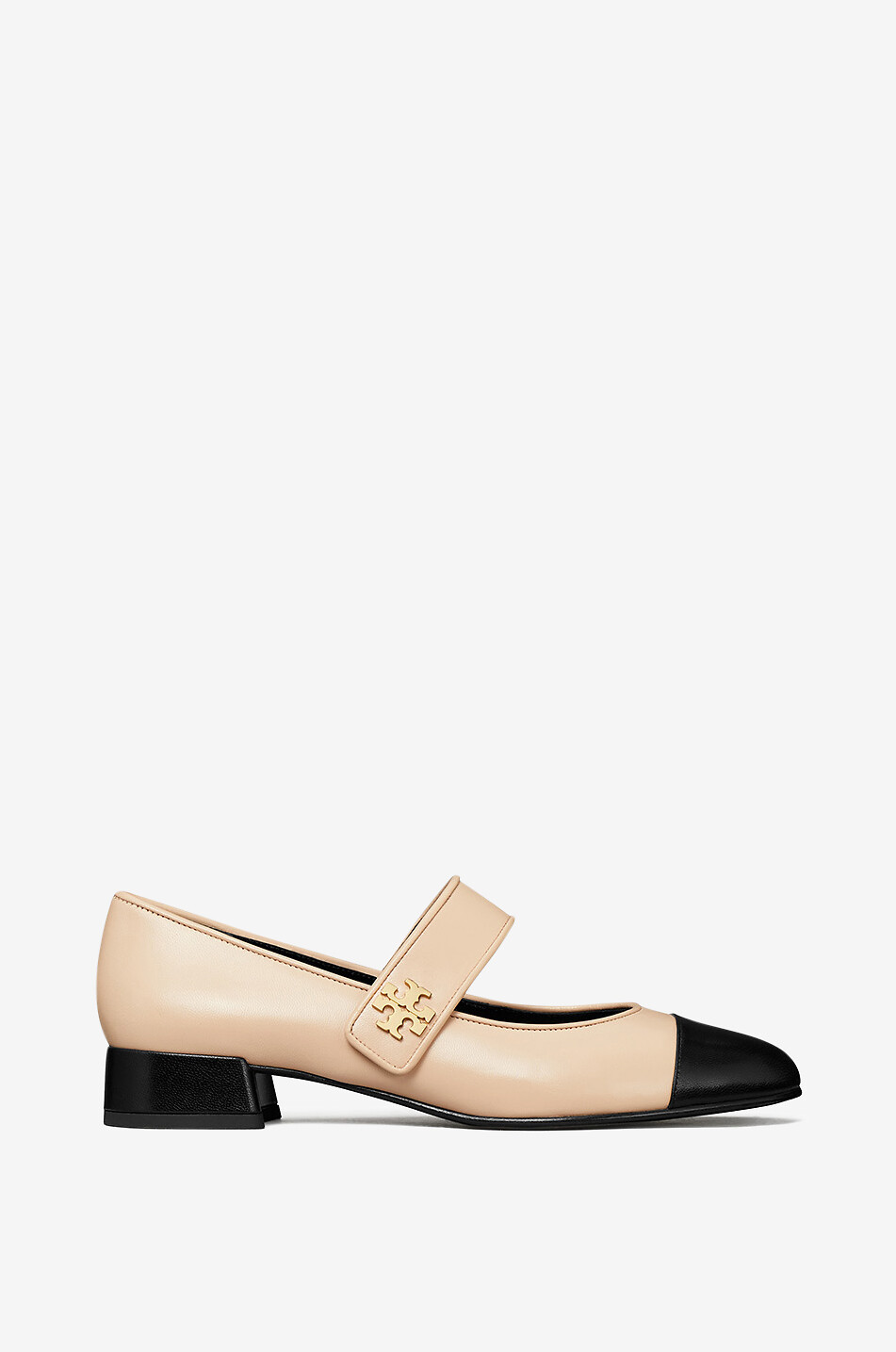 Babies à talon et bout contrasté