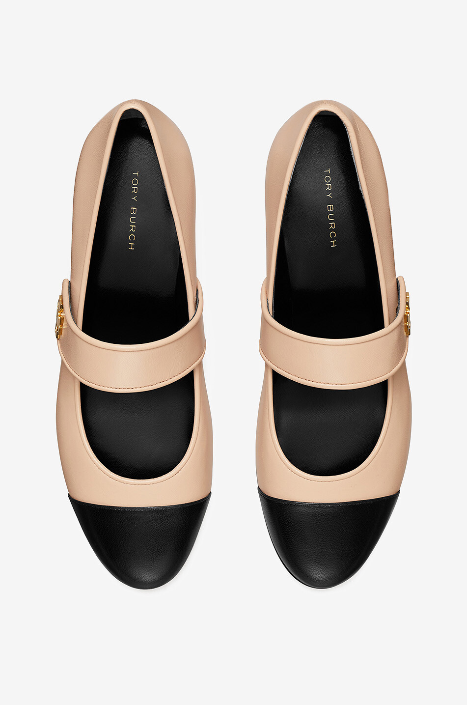 TORY BURCH Babies à talon et bout contrasté Femme ROSE CLAIR 3