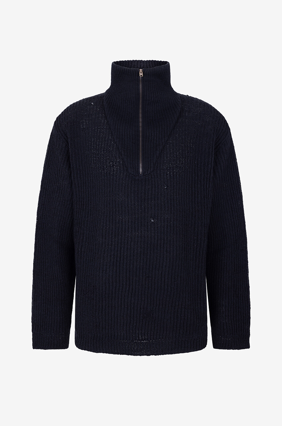 Gerippter Pullover mit Truckerkragen Maille Shetland