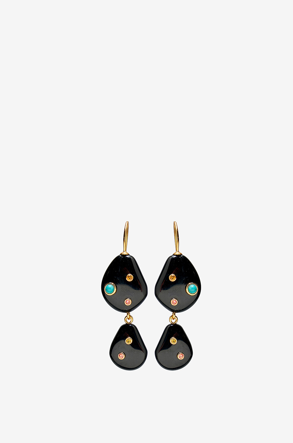 LIZZIE FORTUNATO Ohrhänger aus schwarzem Achat Stacked Stone Damen SCHWARZ 1
