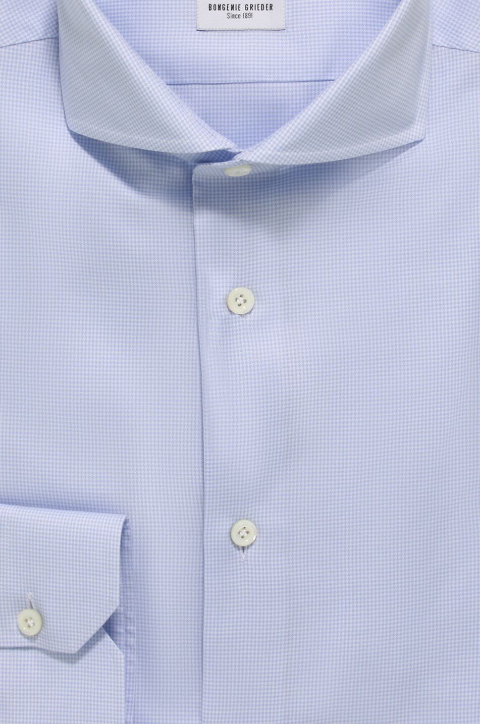 Cotton long-sleeved monochrome shirt