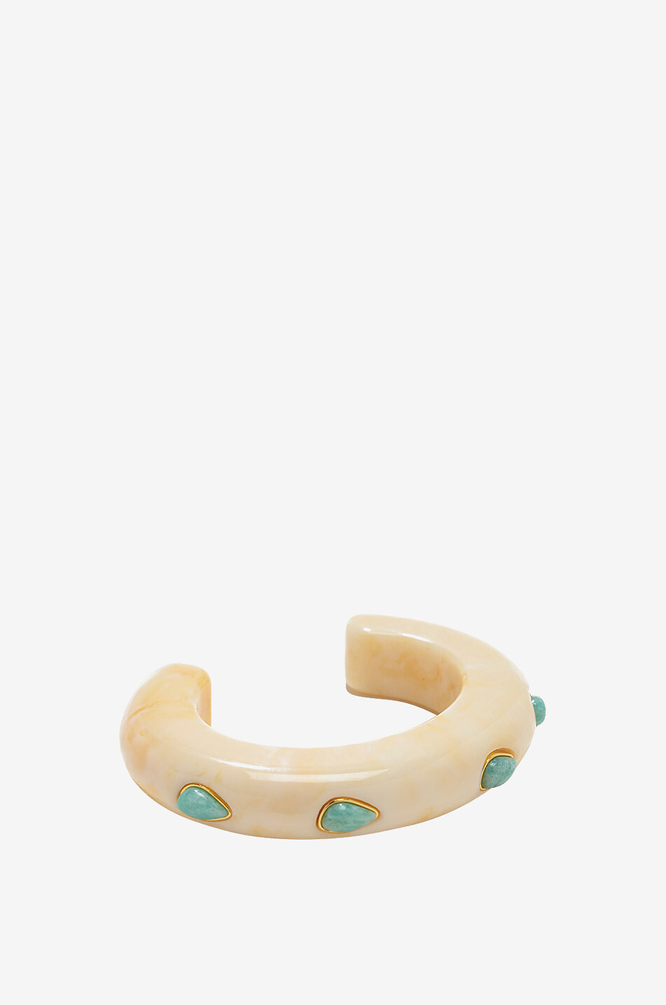 Ridge amazonite-adorned marbled cuff