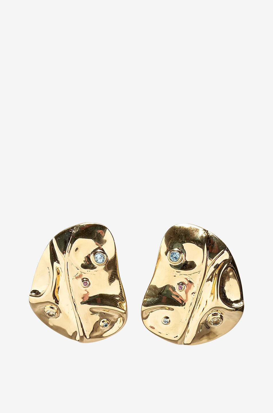 Clous d'oreilles ornées de pierres Mazu