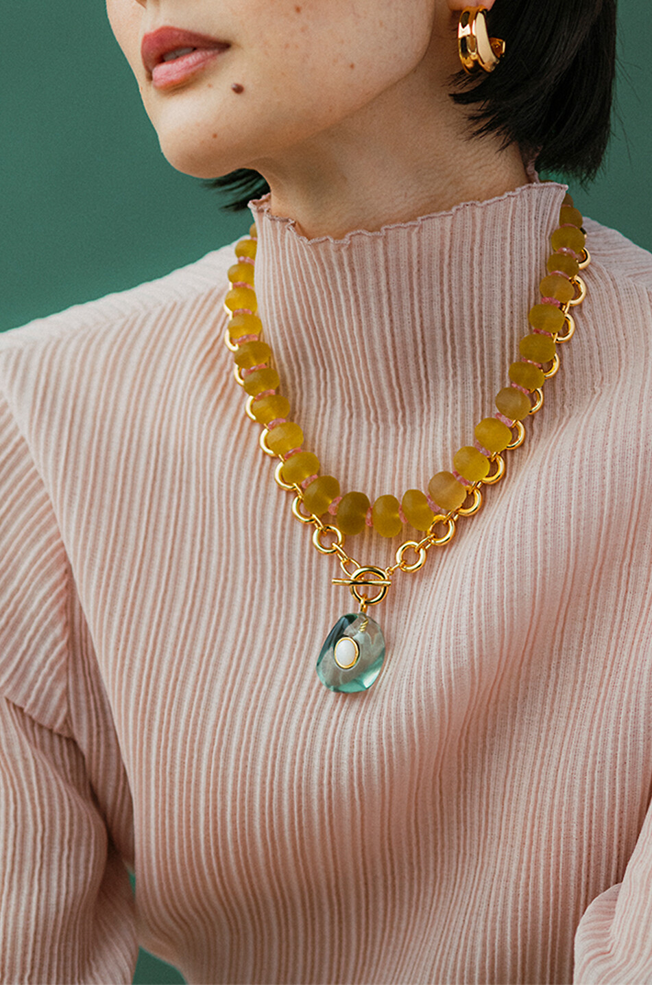 Collier en quartz citron et topaze Canary Cliffs