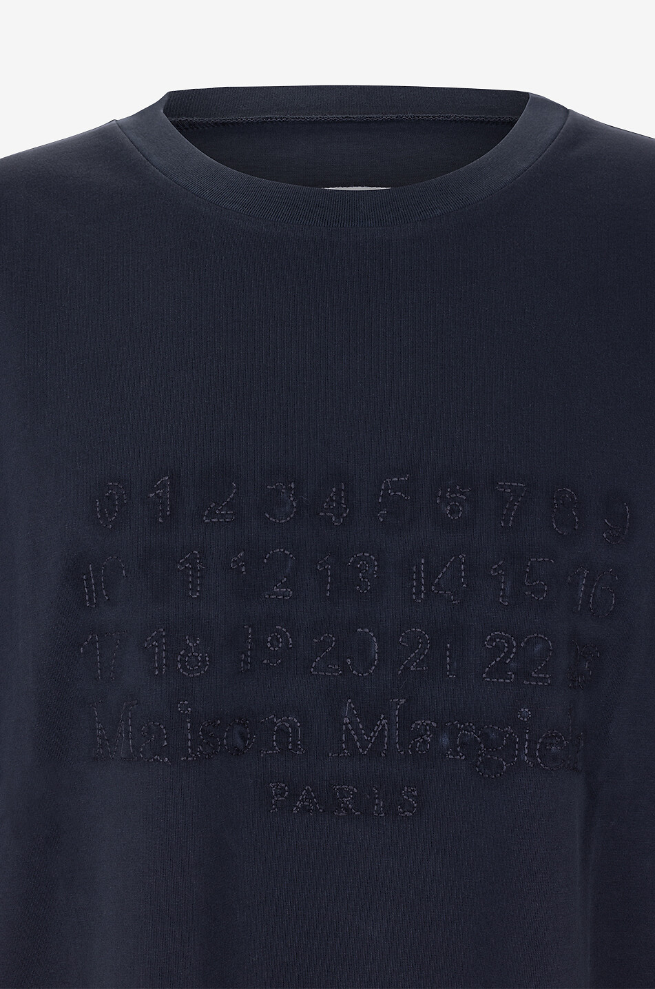 MAISON MARGIELA Numeric Logo embroidered short-sleeved T-shirt Men BLACK 3