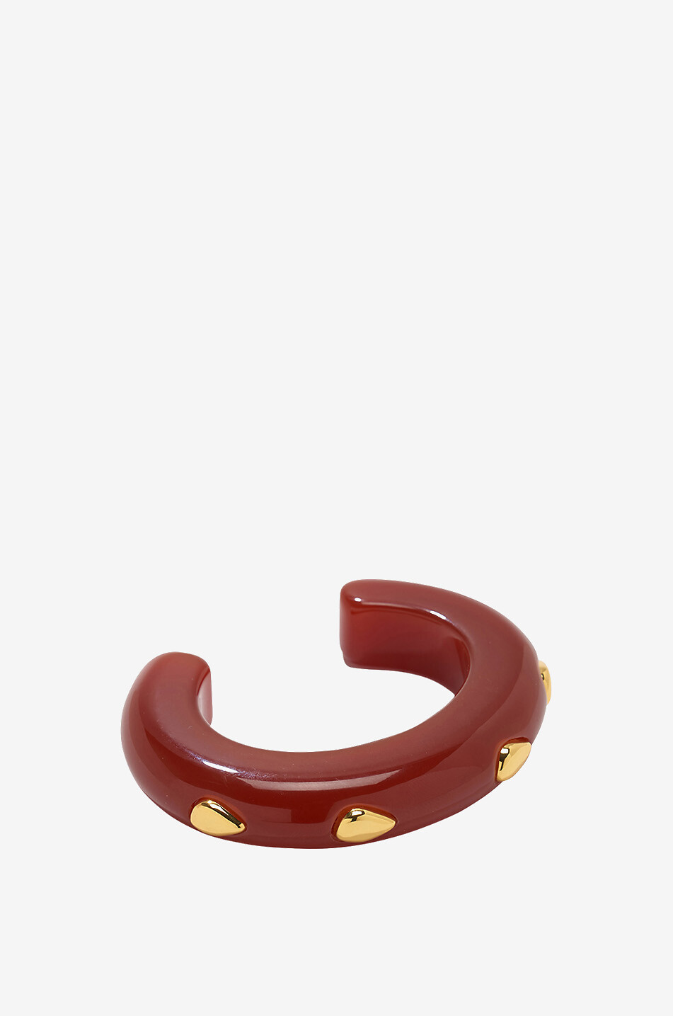 Glänzende Manschette mit goldenem Metall Ridge