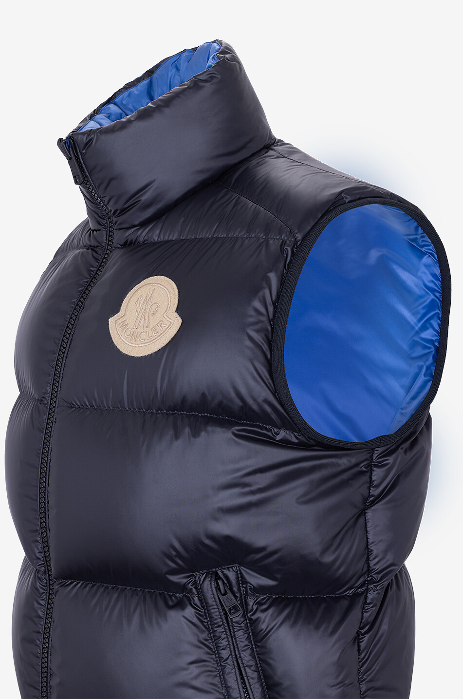 MONCLER Sumido down vest with stand-up collar Men BLUE 3