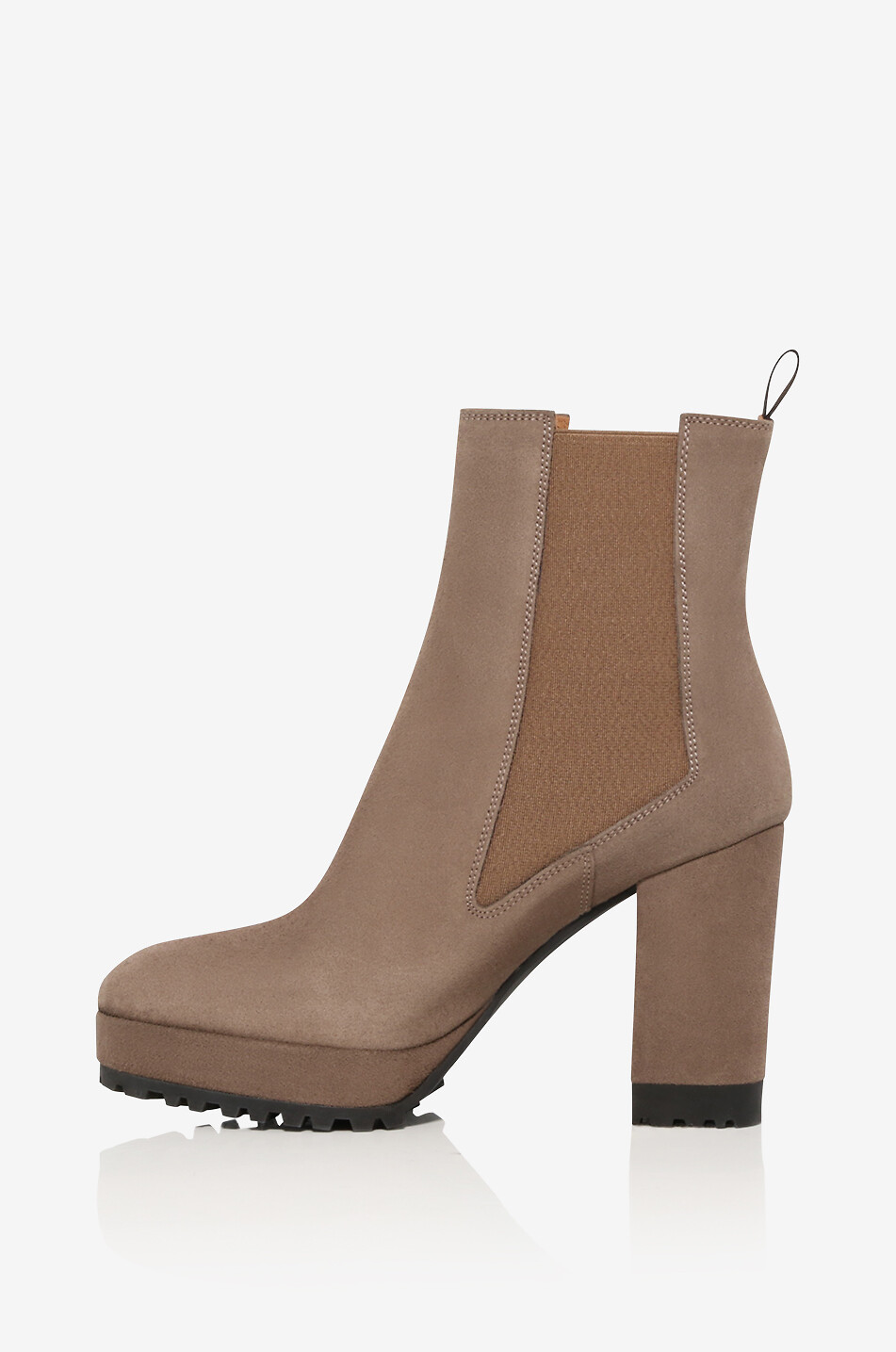 Chelsea-Stiefeletten mit Absatz aus Wildleder Dasha 80