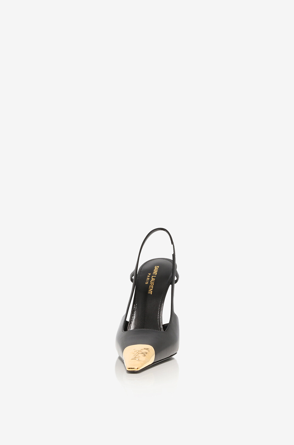 SAINT LAURENT PARIS Jeanne 110 lambskin slingback pumps Women BLACK 2