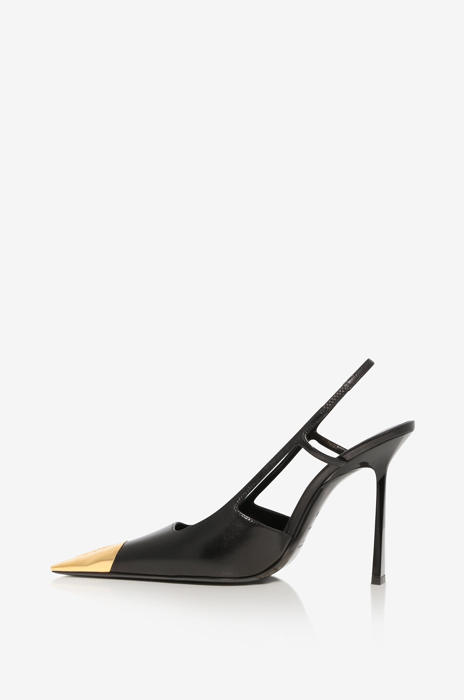 SAINT LAURENT PARIS Jeanne 110 lambskin slingback pumps Women BLACK 4