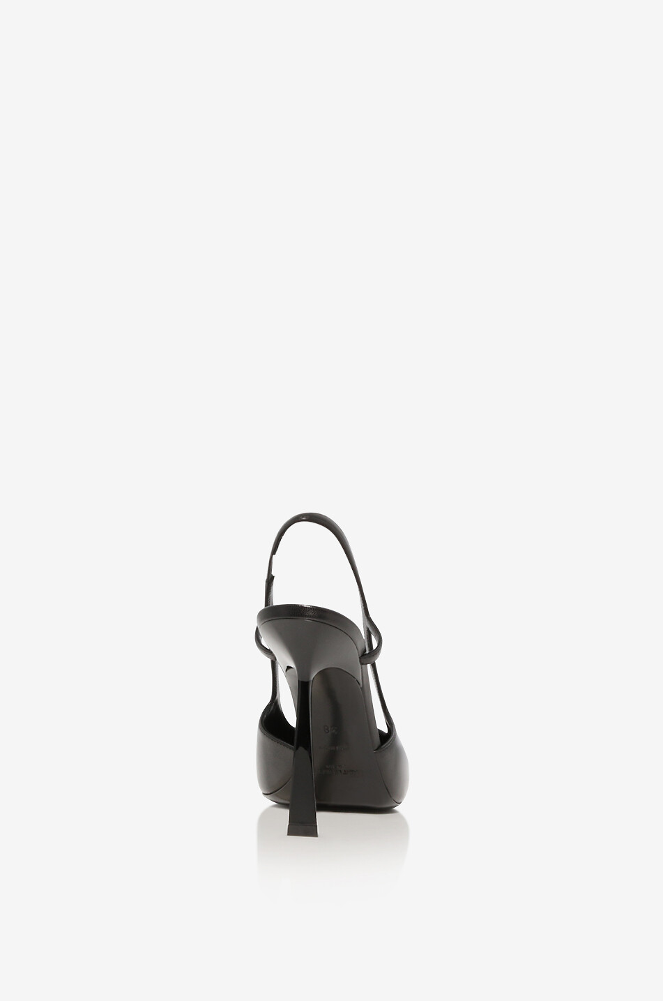 SAINT LAURENT PARIS Jeanne 110 lambskin slingback pumps Women BLACK 3