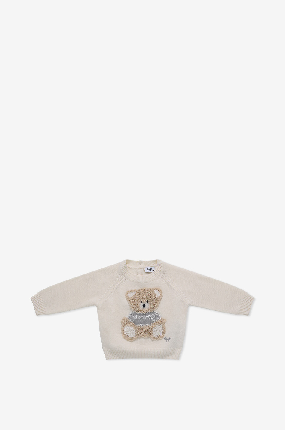 Pull bébé en laine vierge nounours
