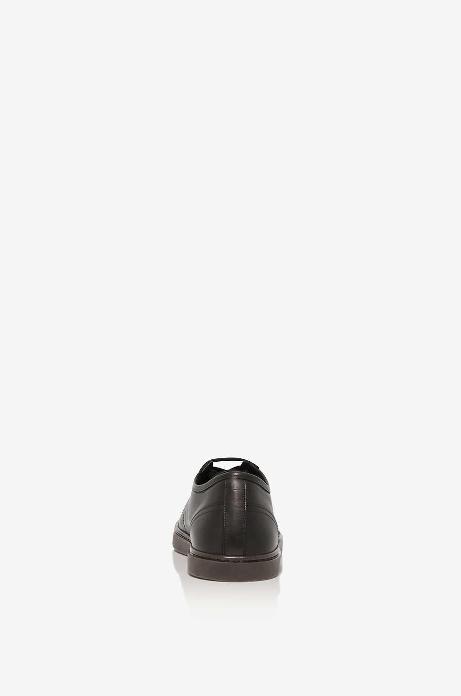LEMAIRE Linoleum Basic smooth leather and suede low-top lace-up sneakers Men BLACK 4