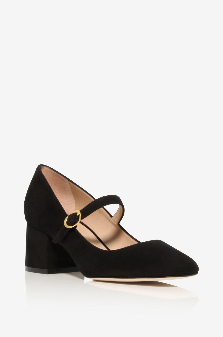 Wildleder-Pumps mit Blockabsatz Stuart Mary Jane 60