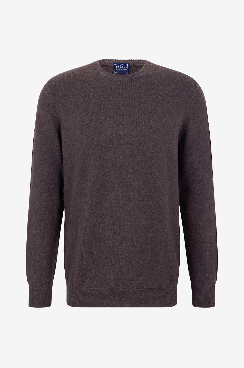 FEDELI Pullover mit Rundhalsausschnitt aus Kaschmir Argentina Herren MITTELBRAUN 1