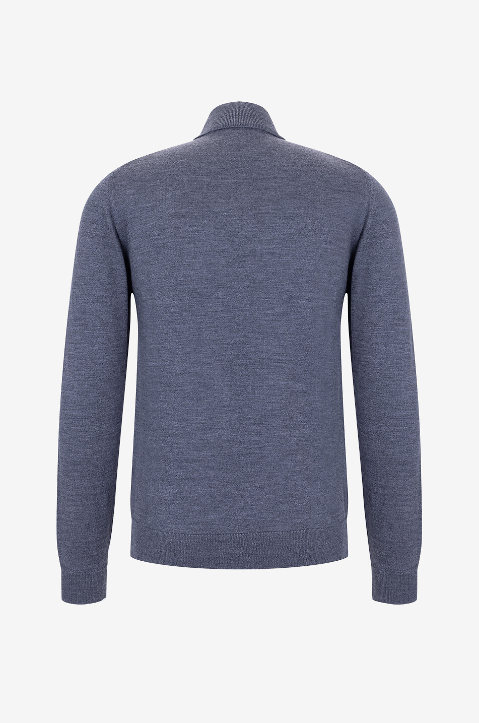 DANIELE FIESOLI Pull fin à col roulé en laine mérinos extrafine Homme GRIS MOYEN 2