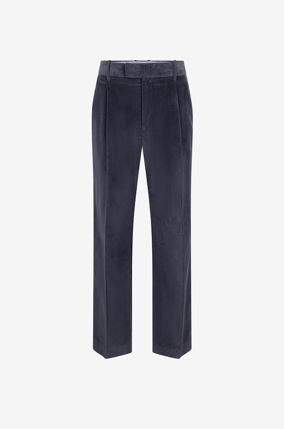 Pantalon à pinces en velours côtelé